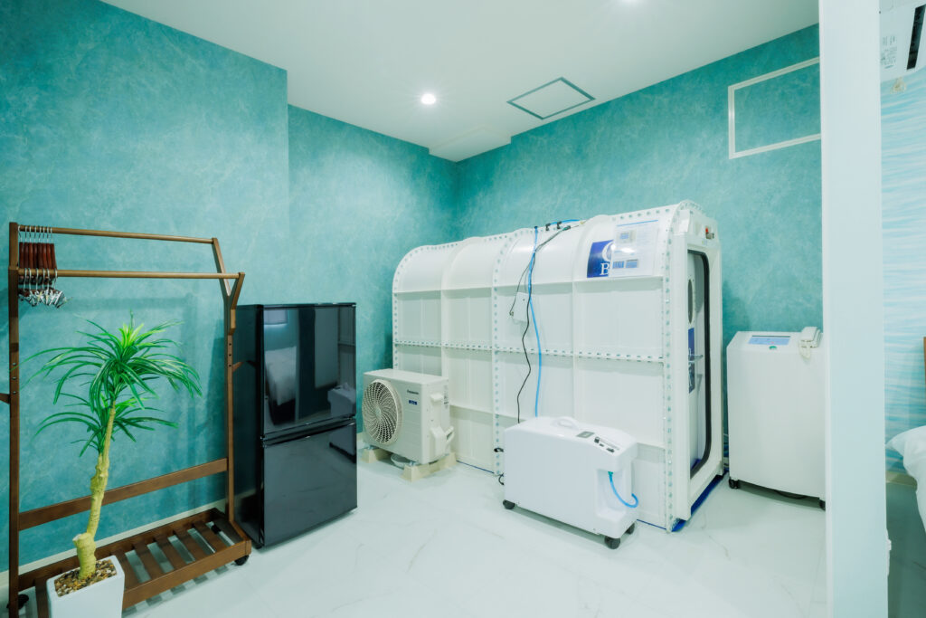 6名部屋予約で利用できる酸素カプセル