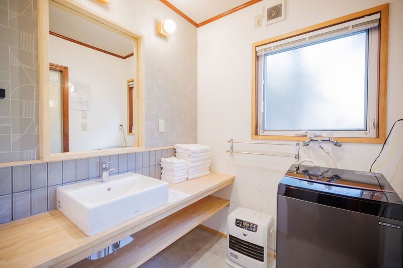 洗濯機のある洗面所